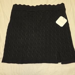 NWT ALTAR'D STATE Black Cable Knit Mini Skirt, MEDIUM